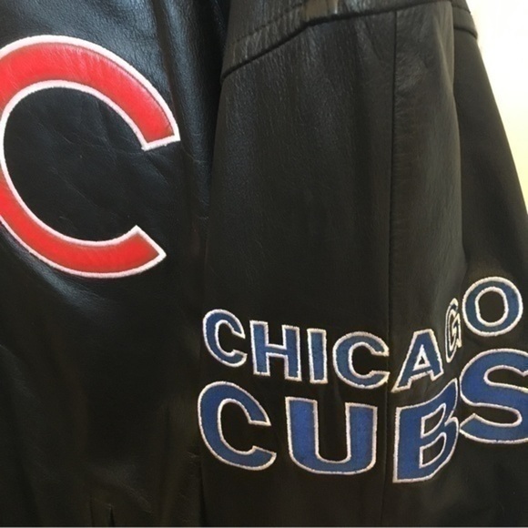 Chicago Cubs leather bomber jacket men’s size large - Picture 6 of 15